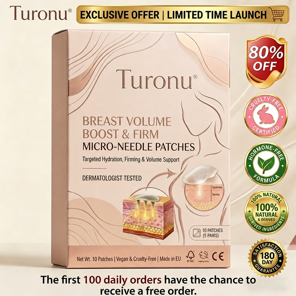 💥Turonu® 💥Targeted Breast Enhancement Advanced Nano Microneedle Patch💥💥💥
